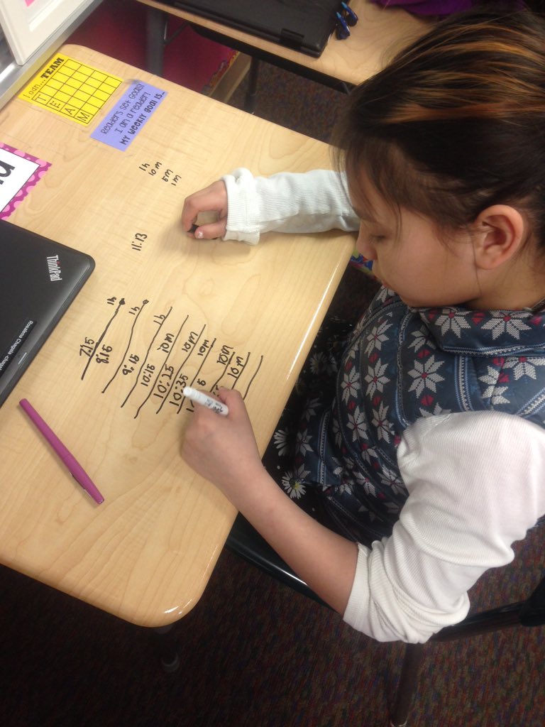 teamarcher18's tweet photo. Using the strategy of chunking to find elapsed time! #mathrockstars #proveit #explainingwhy https://t.co/zFrQppv45b