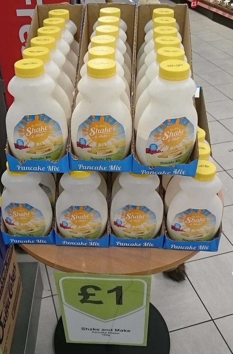 MyLocalHudds's tweet image. Want hassle free pancakes? Just add water and fry! Shake and make pancake mix £1! Come in for yours!