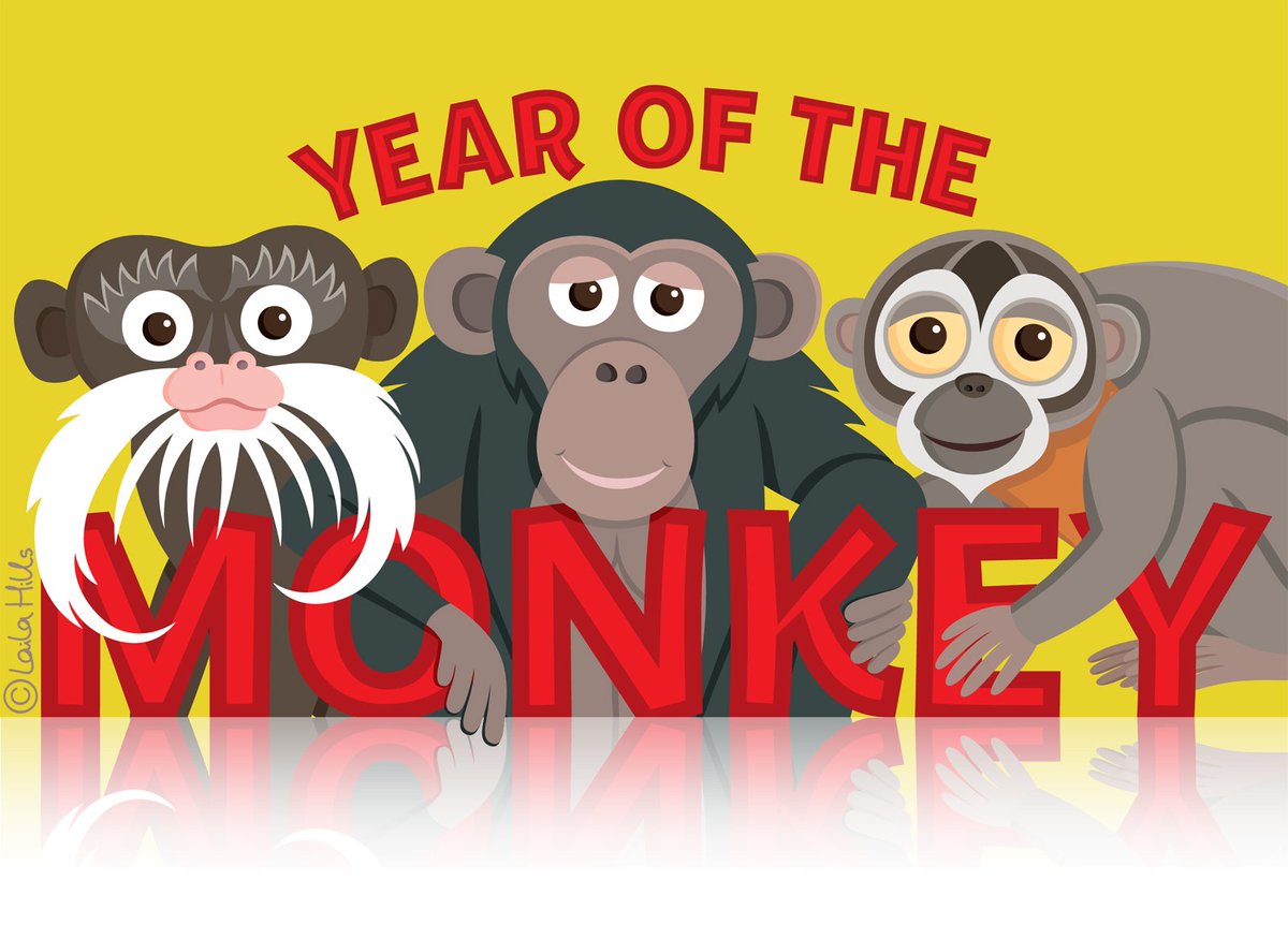 DesignLaila's tweet image. #ChineseNewYear #yearofthemonkey #kidlitart