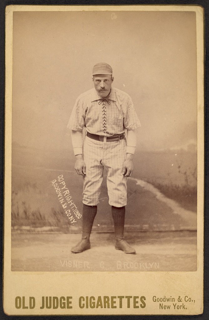 Picture of Joseph Paul Visner in 1889 catcher for the Brooklyn Atlantics