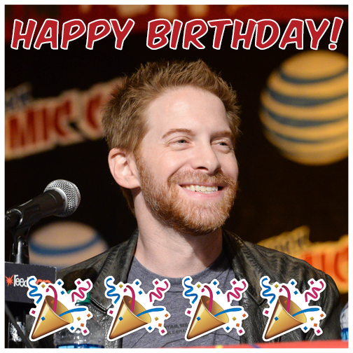 NY_Comic_Con's tweet photo. 🎉Happy Birthday @SethGreen! Today we wear a silly hat in your honor! 🎉 #NYCC https://t.co/sdl9FWPfU9