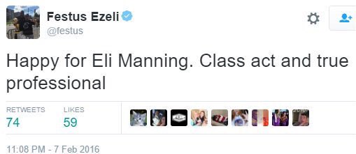 SomeonesAnIdiot's tweet photo. Eli's hard work of sitting and watching finally paid off 

(via @BleacherReport) https://t.co/ZshmdJItG9