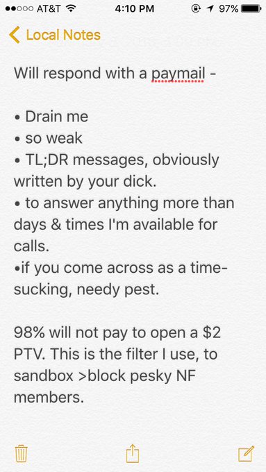 I'm not your #femdom pen pal. https://t.co/V6g8z0rMSP<a href="/tag/femdom"class="tags">#femdom</a>