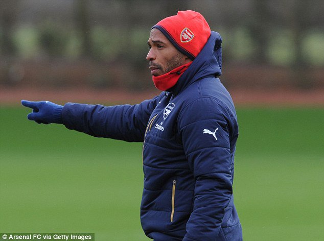 Thierry Henry is working towards gaining his coaching badges at Arsenal.
