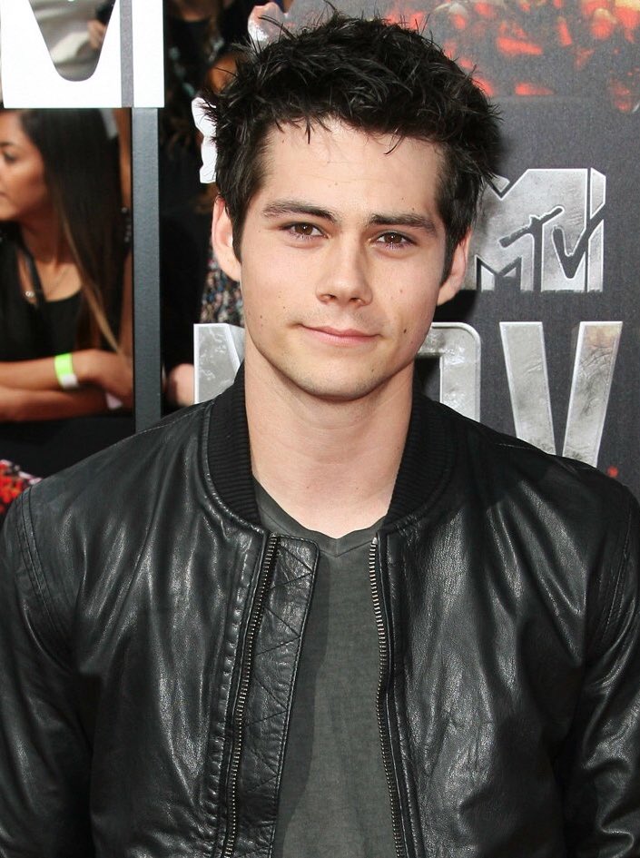 dylan o'brien in leather jacket.