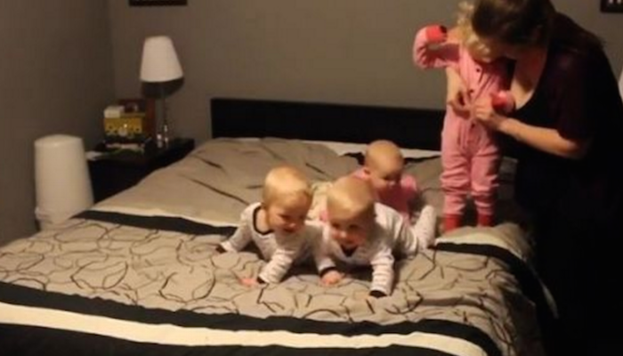 ScaryMommy's tweet photo. Watching This Mom Wrestle 4 Kids Into Pajamas Will Make You Want A Drink https://t.co/EEfsG0LXAv @ashleyaustrew https://t.co/sbDt1xPQY9