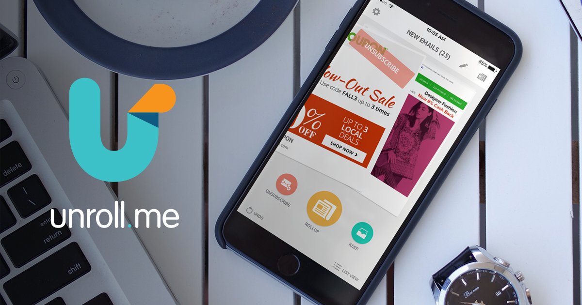 HHCaregiver's tweet image. It&apos;s #CleanOutYourComputer day!  This app allows me to take control of my inbox @Unrollme unroll.me