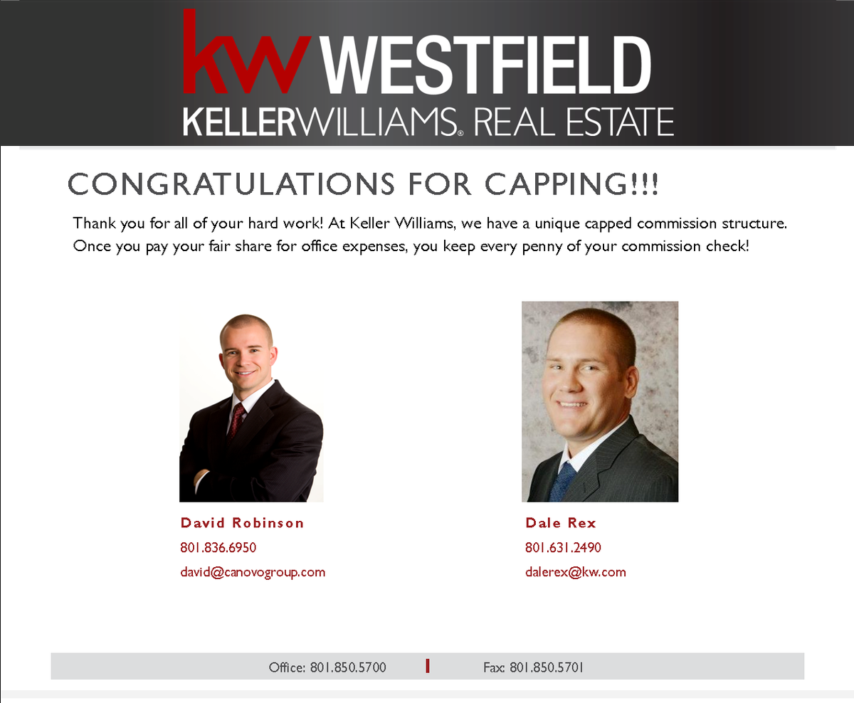 kwwestfield's tweet photo. David Robinson and Dale Rex capped in January! Way to go! #kwagent #kellerwilliams #kwcapper https://t.co/sSmZeMhGpL