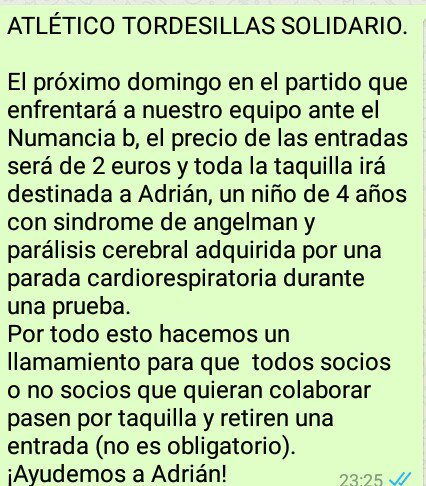 AtcoTordesillas's tweet photo. ¡Ayudemos a Adrián! https://t.co/BFG2YjTBCt