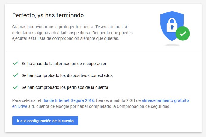CodeDebugEc's tweet image. #Google premia con 2 GB de almacenamiento extra, a los usuarios que configuren la seguridad.