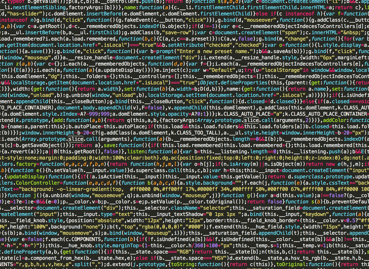 zachlieberman's tweet photo. minimized javascript would make great wrapping paper https://t.co/4mTuChacWx