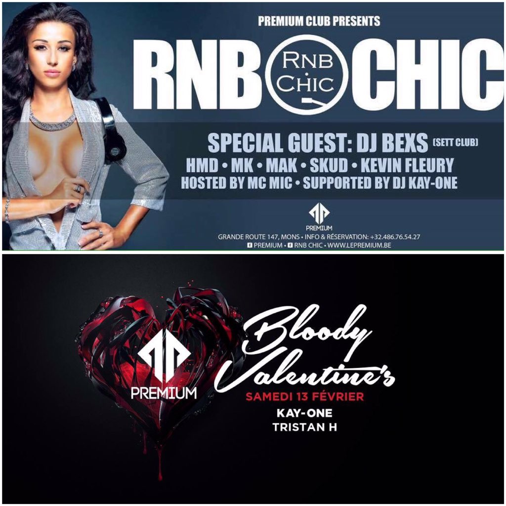 Prochains rendez-vous :

Vendredi : Rnb Chic 

Samedi : Bloody Valentine's