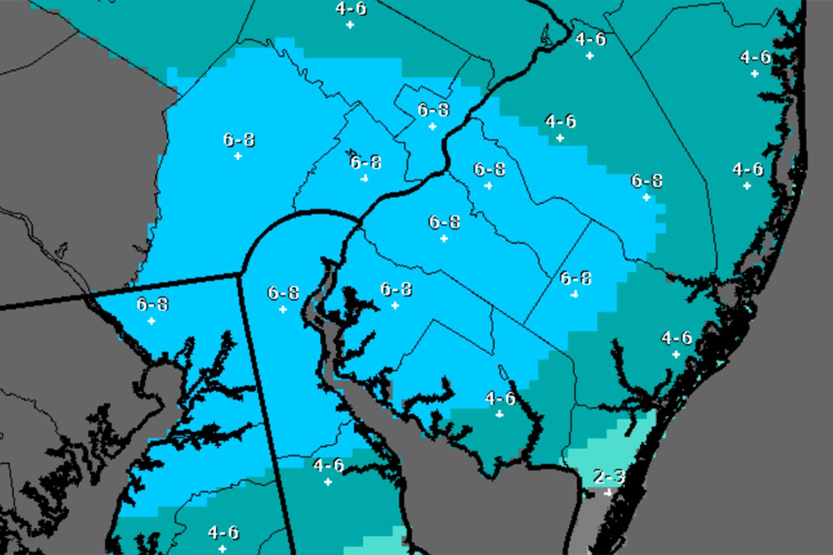 PhillyInquirer's tweet image. Up to 8 inches of snow possible with approaching storm, National Weather Service says. mobile.philly.com/beta?wss=/phil…