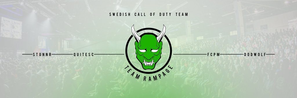 OAhlenGFX's tweet photo. Logo and header for Team Rampage https://t.co/gQjumlSUaF