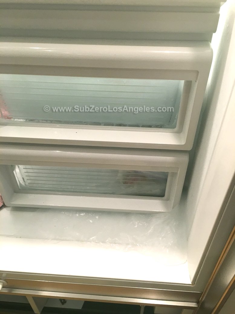 #SubZeroFreezer , 601F model, successfully repaired in Brentwood, CA  - #icemaker replaced, water leak repaired