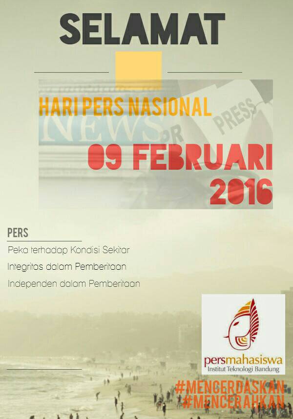 ganecapos's tweet photo. Selamat hari Pers Nasional 2016! @boulevarditb @radiokampusitb @8EHradioITB https://t.co/CIsVhNJGRi