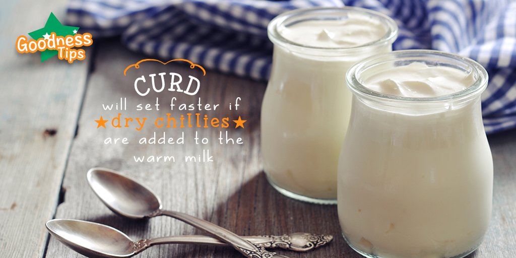 choithramsuae's tweet photo. Need curd to set quickly? Try this goodness tip!
#goodnesstip #kitchenhacks #tips #food #goodmorning #HappyTuesday https://t.co/40zyFrEMyE