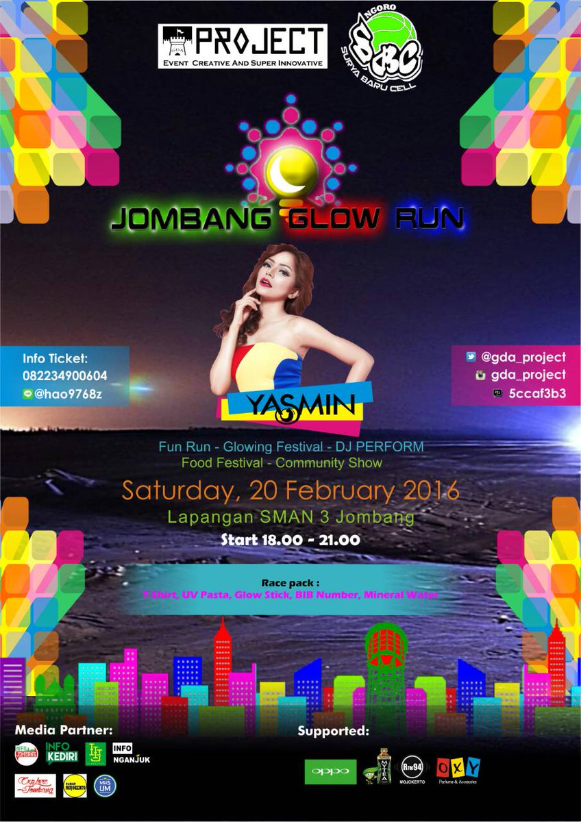 GDA Project Present | JOMBANG GLOW RUN | 20 feb 2016 | At Lapangan SMAN 3 Jombang |Cp : <a href="/gda_project/">Jombang Glow Run</a> - 082233462734