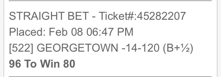 CNG_LockService's tweet image. 2 Units Georgetown -14 WINNER 🤑