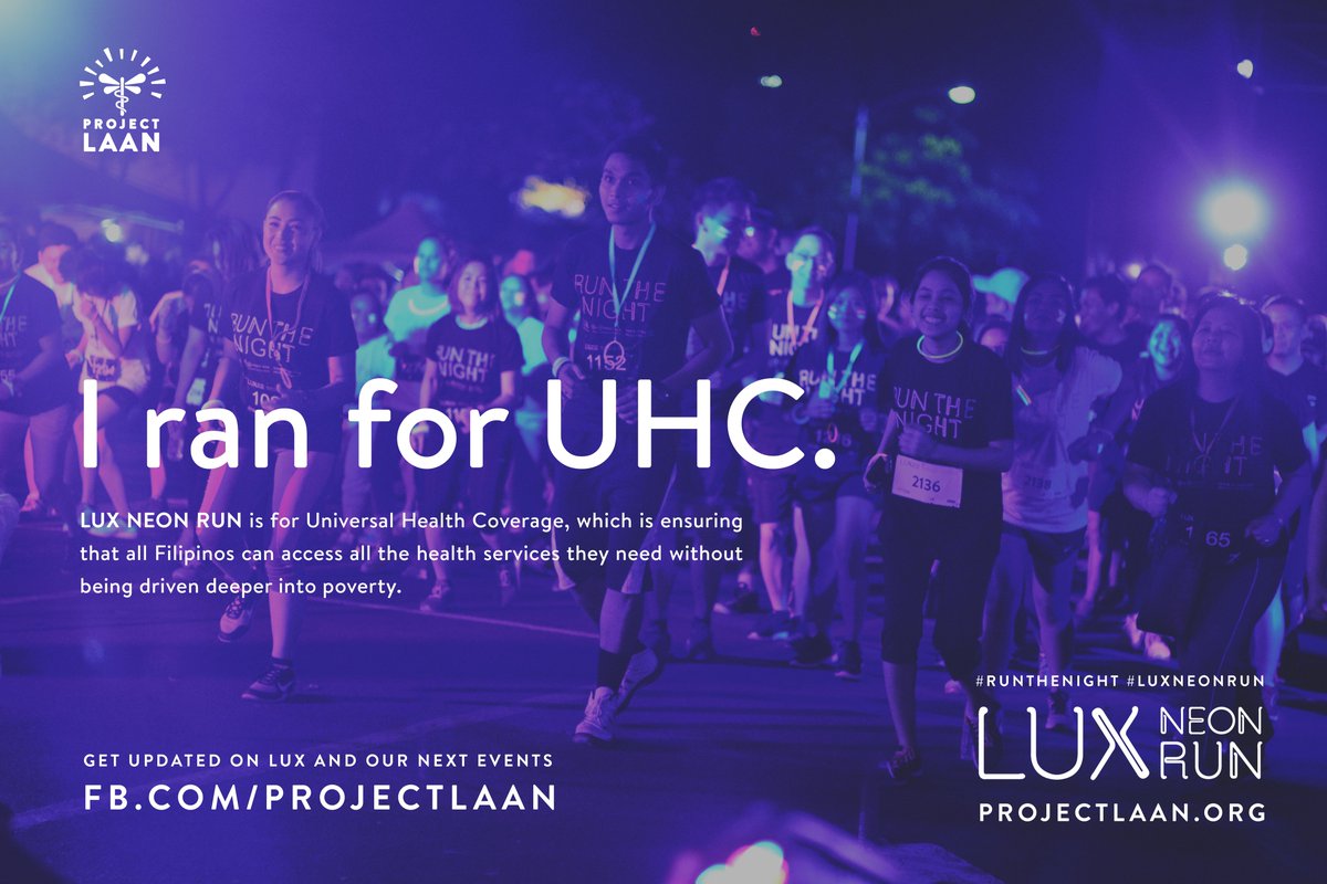 ProjectLAAN's tweet photo. Retweet if your RAN FOR UHC! https://t.co/SqfXSAYjIn
#luxneonrun #phcarenaturals #runthenight https://t.co/MGk7fa1zjV