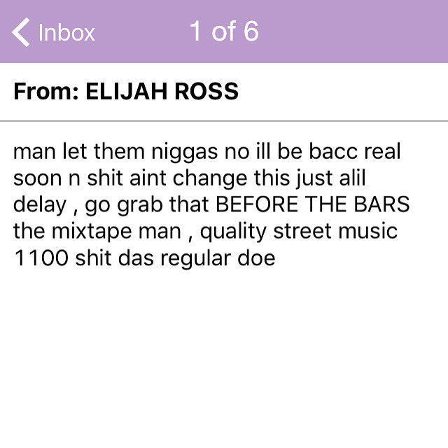 Dmills1100's tweet photo. A message from ma brother @LanghamAveRoss he'll be bacc real soon!!! ππππ―π―π― #1100 #BEFORETHEBARS OUT NOW π₯ https://t.co/MHsdCGFLas