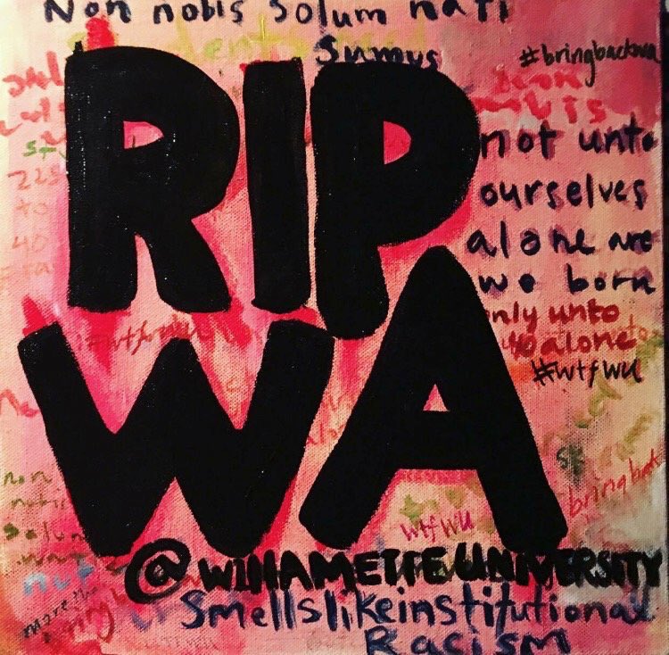 joslinschultz's tweet photo. Seems like WU has given up on actually living the motto #bringbackWA @willamette_u @WillametteAlum @WUAdmit https://t.co/ryS83GWxKM