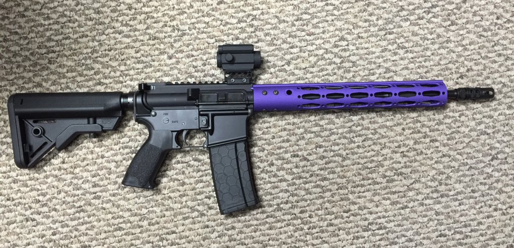 Guncompensator's tweet image. Finally build something lite weight and Miriam&apos;s favorite color to her liking...