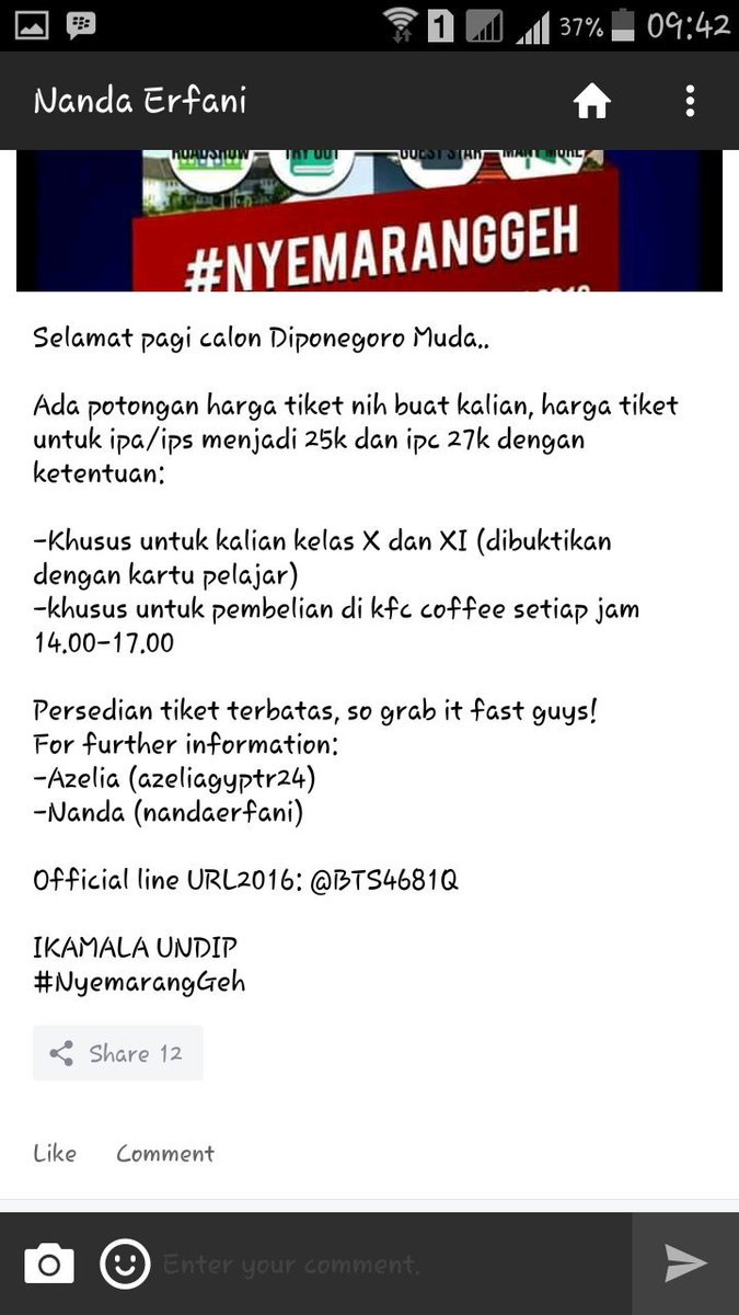 Attention dekadek semuanya!! Liat nih pengumuman dari kakak-kakak <a href="/URL2016/">URL 2016</a> , segera hubungi cp yaa kalo tertarik 😄😇