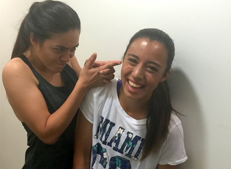 abscbnsports's tweet image. Sister Act! Meet UP Lady Booters' Marie and Kali Navea-Huff bit.ly/20GQOlX