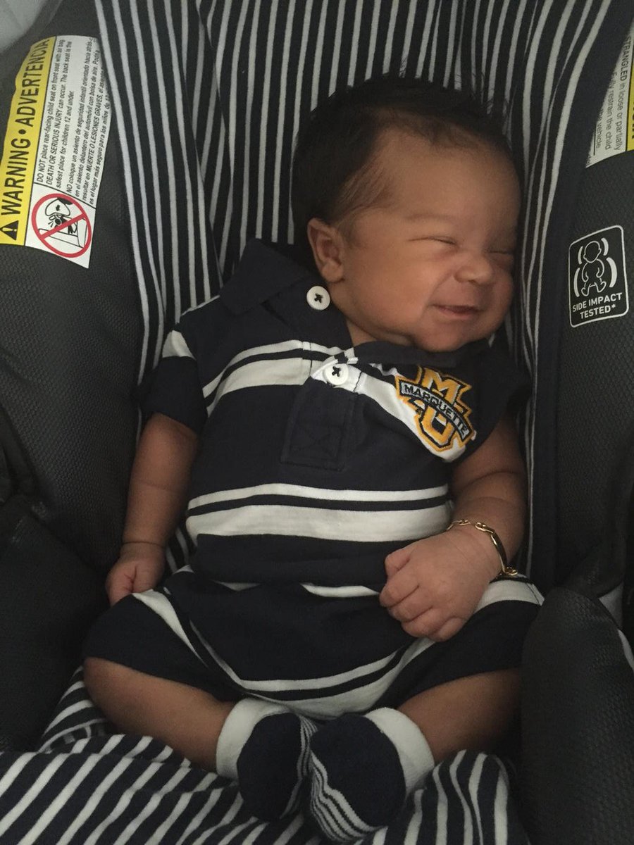 ALECARD05's tweet photo. WE ARE @MarquetteMBB 🏀💛Just Like Daddy #DavidCubillanJr #DavidCubillan Thanks To Me GrandMa Meryl👶🏽💙 https://t.co/M6OxpP8YWk