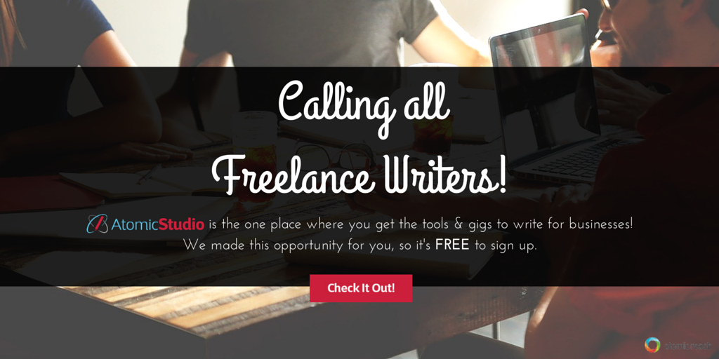 Atomic_Reach's tweet photo. Get your #freelance #writing career started! Start w/ AtomicStudio to write for brands/smb's
https://t.co/ElNwlJZyEp https://t.co/xmNBBOKEpD