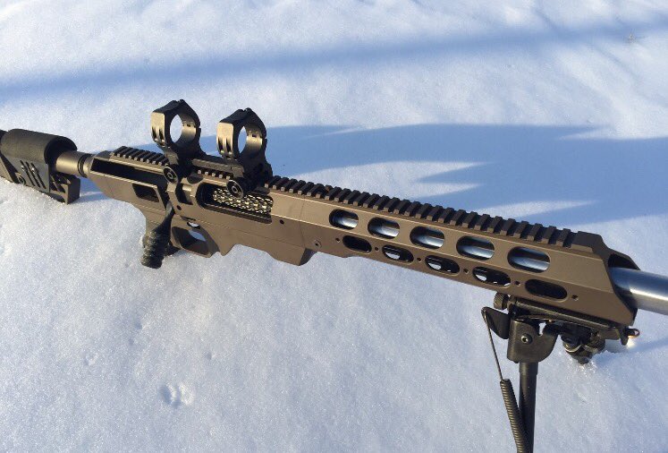 ZephyrDefense's tweet photo. MDT Chassis Cerakoted in Barrett Bronze. #cerakote #mdttac #cerakotecertified https://t.co/iyBXC0ZLMn