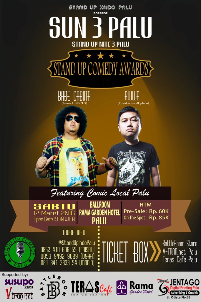 Tiket #SUN3PALU juga bisa kalian dapatkan di TIKET BOX ini >> <a href="/BattleBoomStore/">BB OFFICIAL®</a> <a href="/terascafepalu/">terascafepalu</a> <a href="/VtranNet/">Wrnet Vtran Net Palu</a>