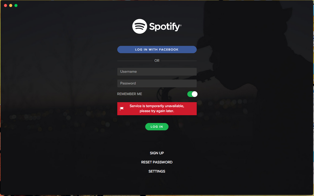 gbclaw's tweet photo. @SpotifyCares for some reason I get an error like this when I try to log on (with a mac) https://t.co/82irEGFOCV