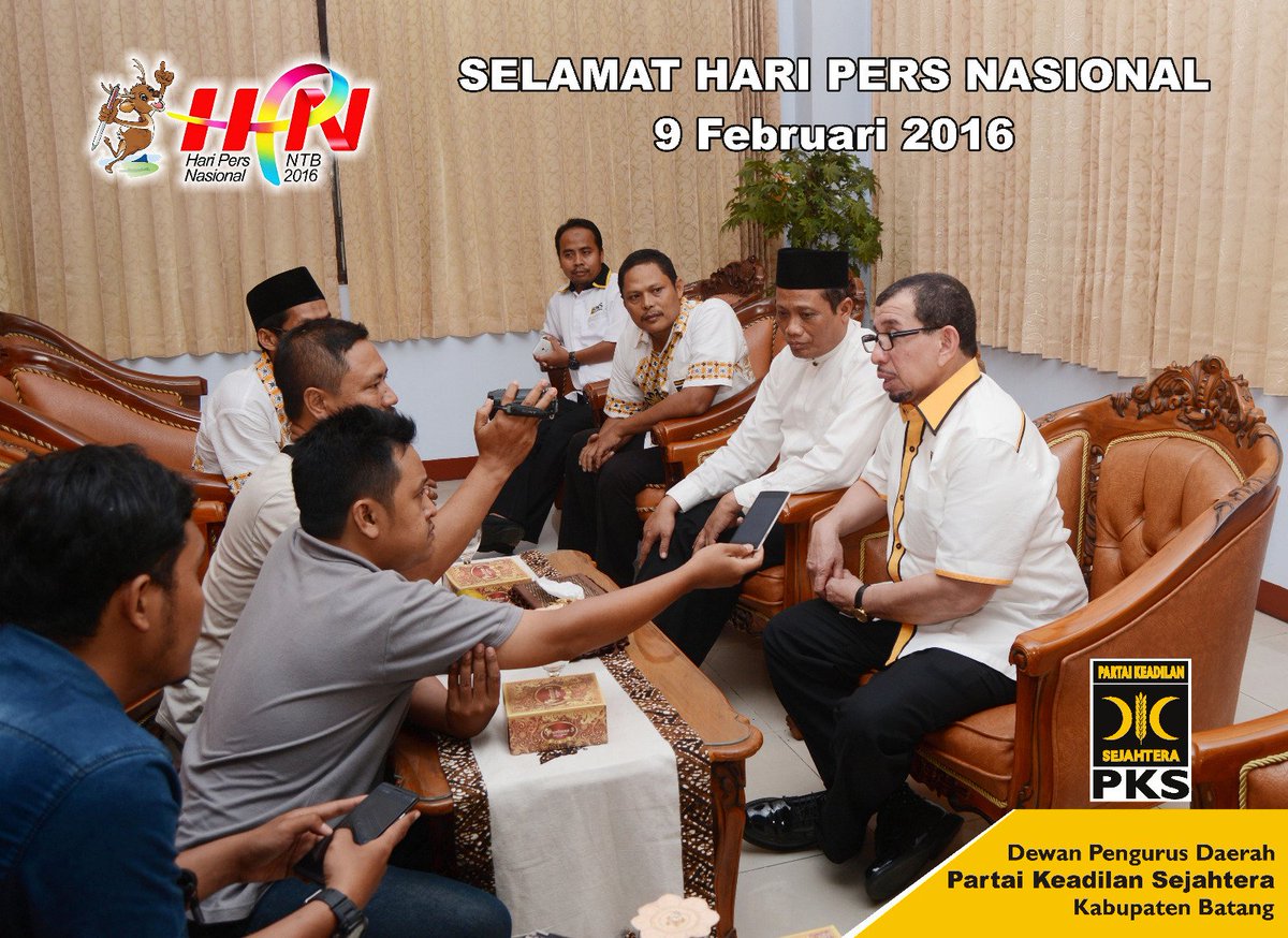 DPD PKS Kabupaten Batang mengucapkan Selamat Hari Pers Nasional 9 Februari 2016 <a href="/PKSjateng/">Mas Blangkon</a> <a href="/PKSejahtera/">DPP PKS</a>