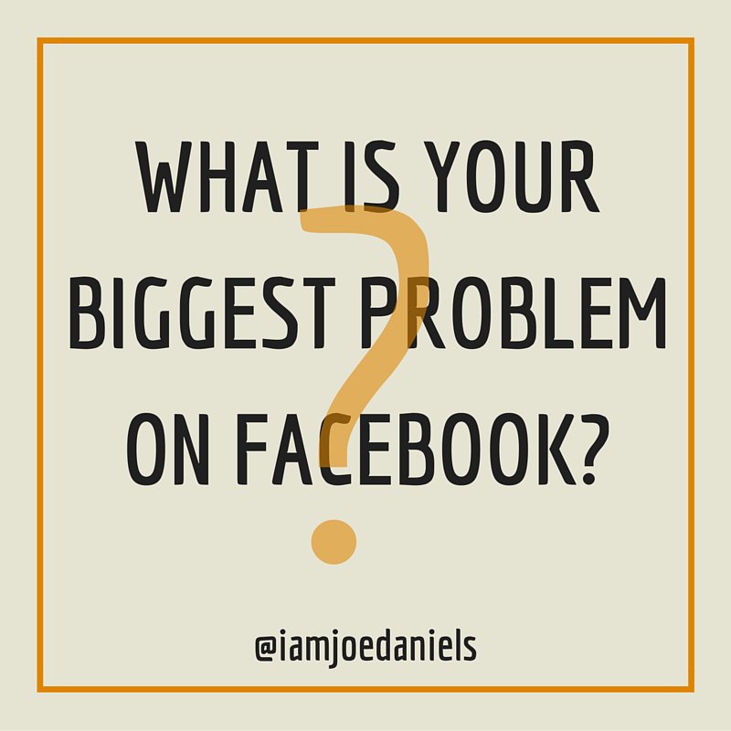 uptojoegood's tweet photo. What are your biggest problems with Facebook? Reply using the #joechat! #socialmedia #marketing #facebook https://t.co/MZ1qNm8rrl