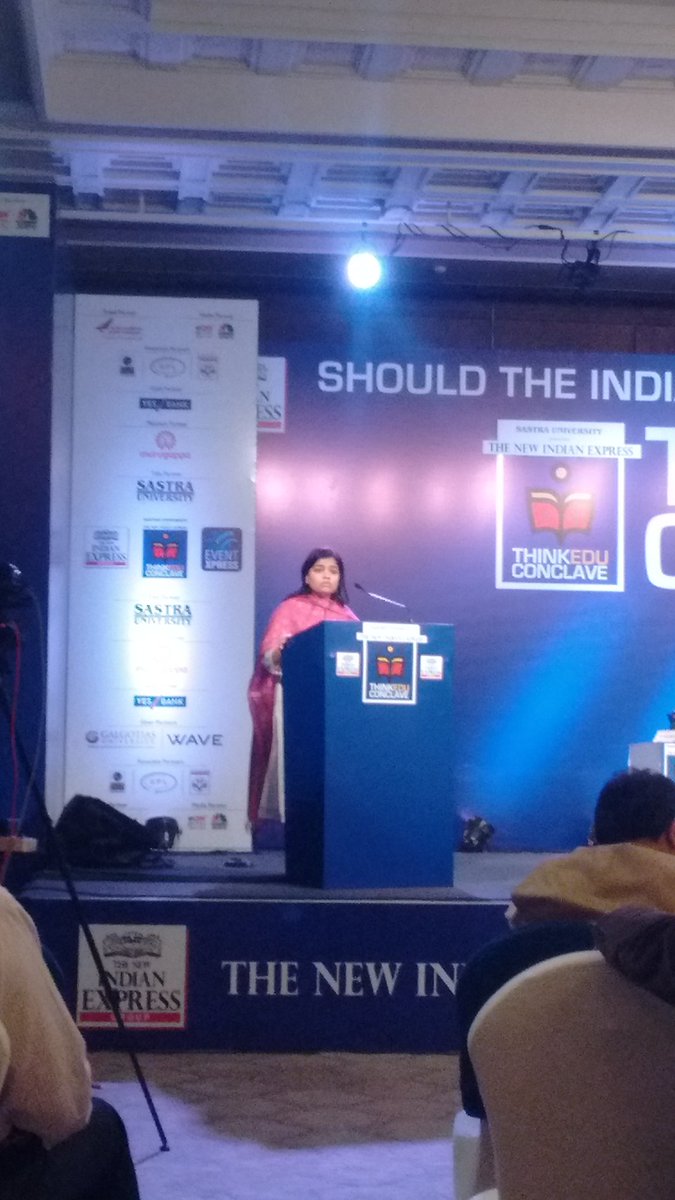 Poonam Mahajan @ThinkEdu16  <a href="/NewIndianXpress/">The New Indian Express</a> <a href="/poonam_mahajan/">Poonam Pramod Mahajan</a>
