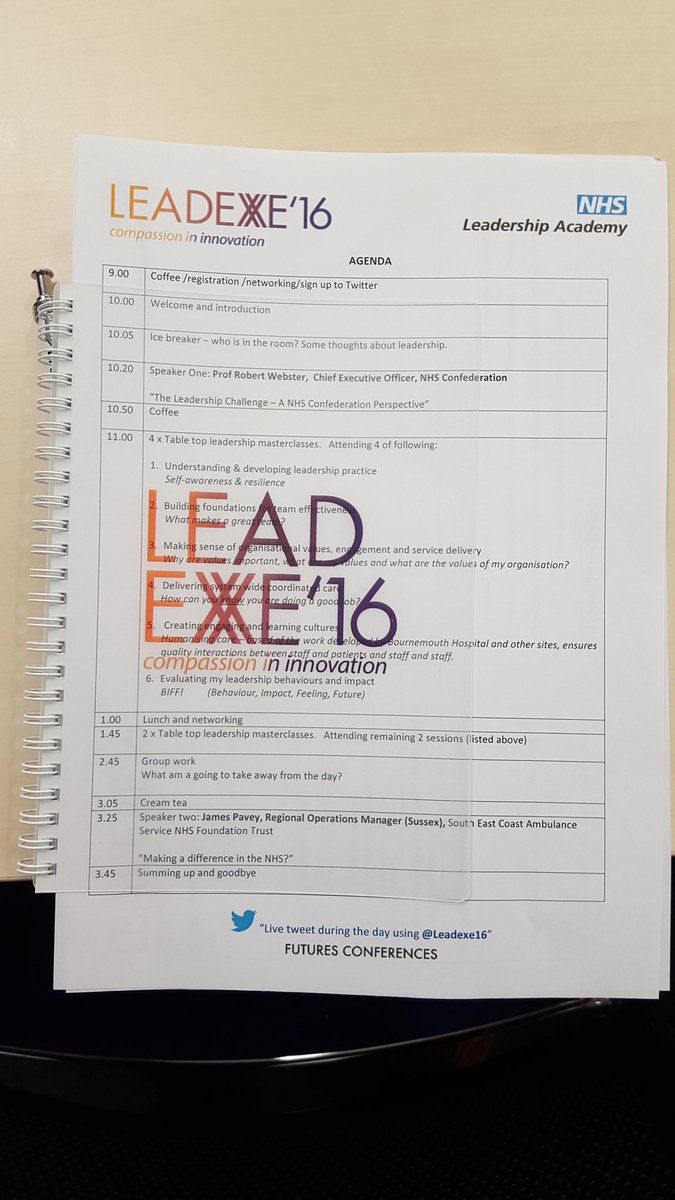 Looking forward to a great day at #leadexe16