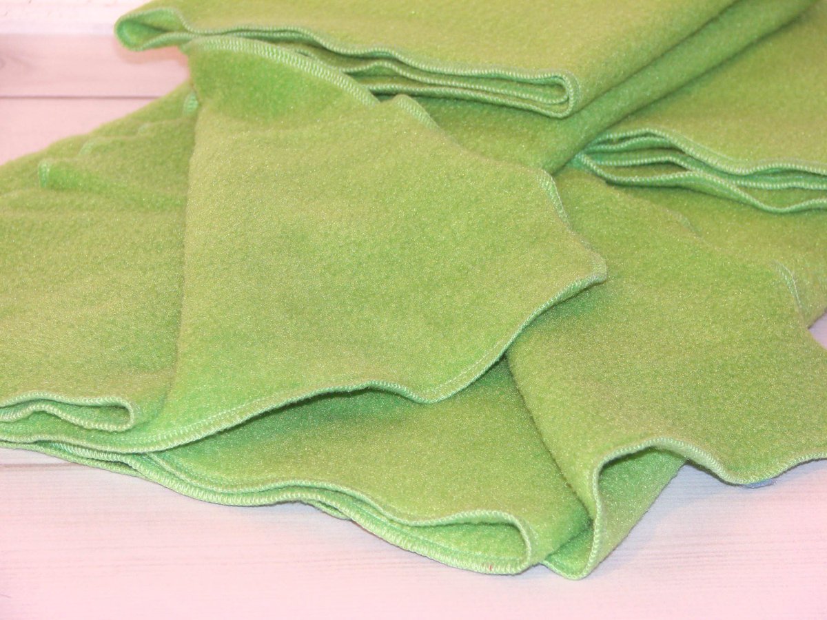 Green Newborn Baby Fleece Receiving Blankets - Set of two etsy.com/listing/155951… #Etsy #ReceivingBlanket