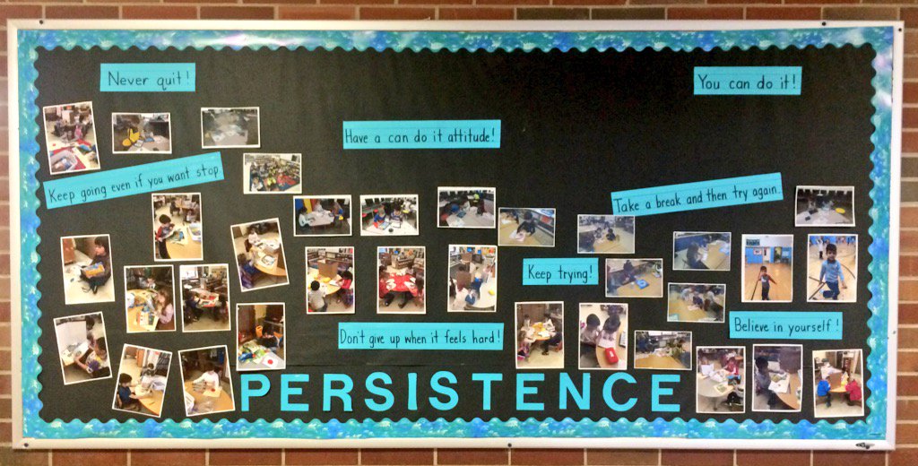 WOSnews's tweet image. #WOSwordofthemonth bulletin board by #mrssheehyWOS&apos; class #BePersistent!