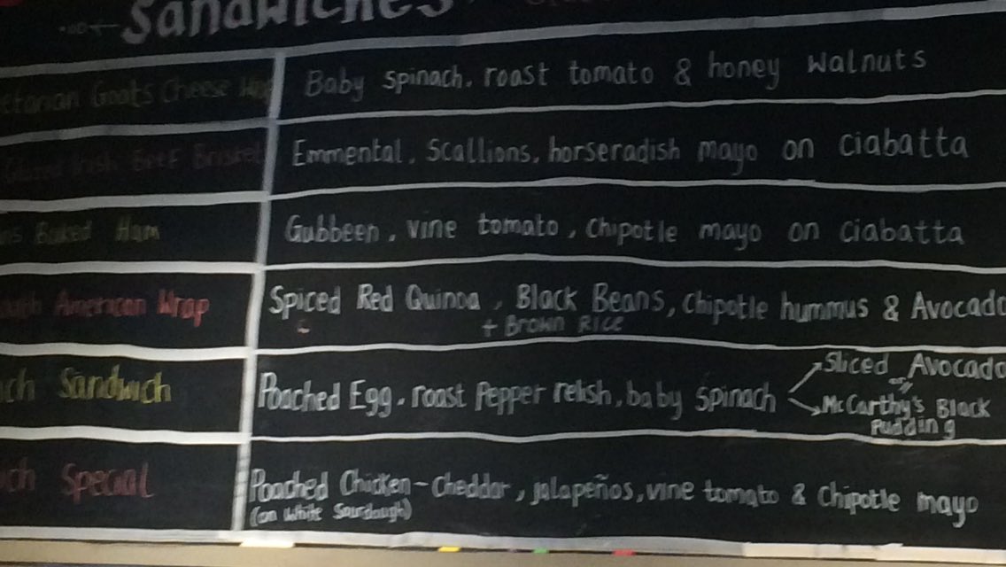 OLavelle's tweet photo. New menu @urbangrindwest I hear it's Shauna who done all the hard work?Who's idea was the egg sambo #kinderedspirit https://t.co/77bjNu4Ggk
