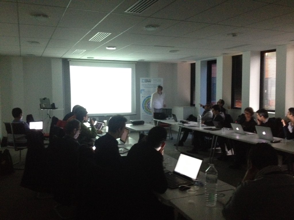 jplorre's tweet photo. OCCIware project review is running cc @occiwg @OCCIware @linagora @DGEntreprises @ow2 https://t.co/cfRP6Kwxg5