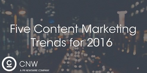 CisionCA's tweet photo. Consider these 5 #contentmarketing trends via @lieblink @terryyoungny: https://t.co/PnC3bk0jOY #ContentTrends2016 https://t.co/xqPueMcD96