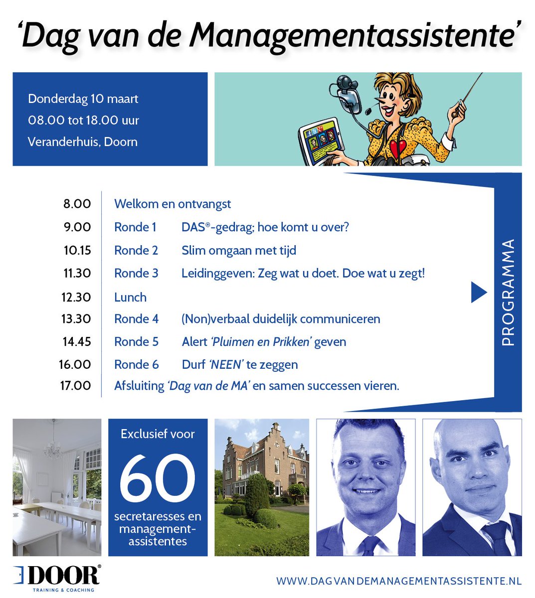DOORnl's tweet image. Bent u ondersteunend? Als #Secretaresse, Personal #Assistant of #Managementassistente? Meld u dan aan voor #DvdMA!