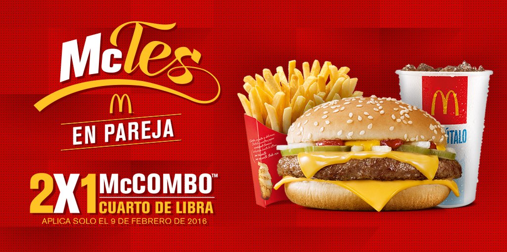 McDonaldsCol's tweet photo. ¡Llegó el primer #McTes! Dale RT, menciona #McTes y ven a disfrutar de este 2x1 :) Legales: https://t.co/mIz2U4TtZi https://t.co/VVFZ1SQGLR