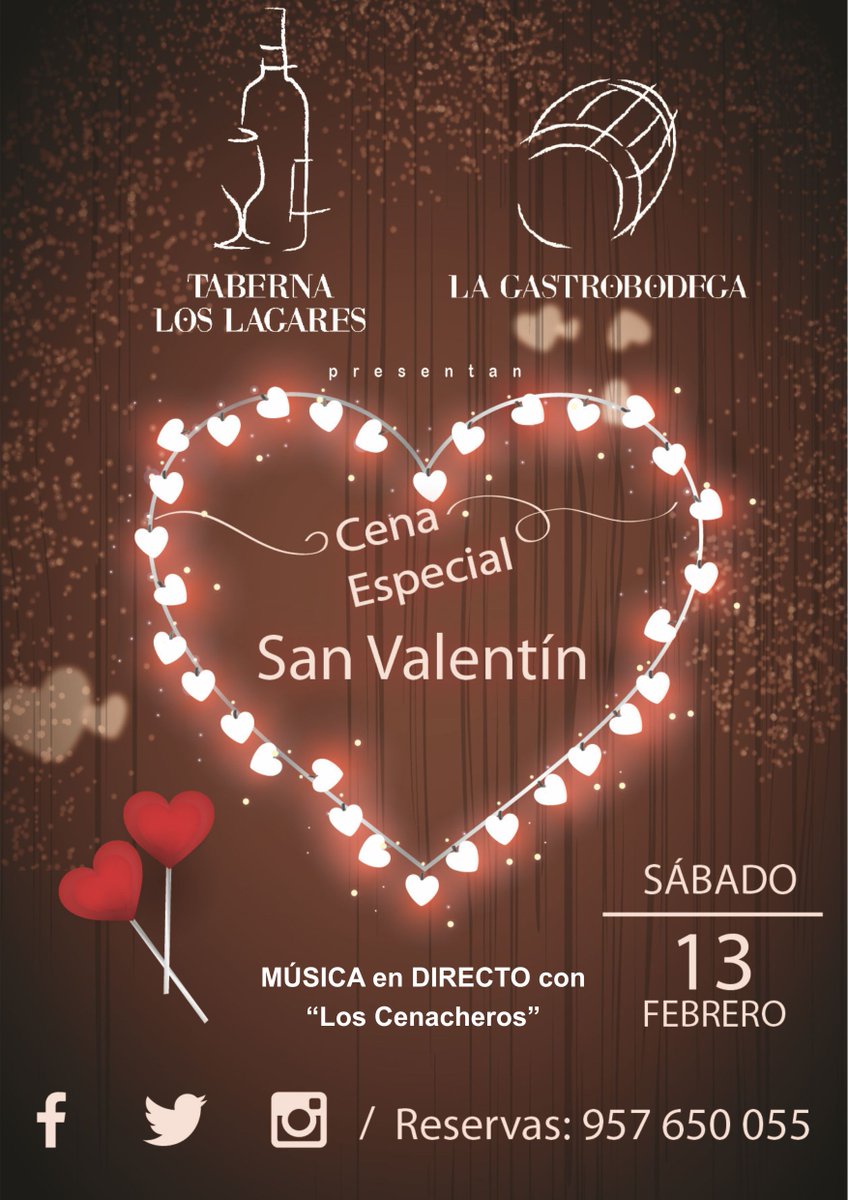 Para l@s enamorad@s y para quienes quieran disfrutar del "#amor al buen #gusto". Tenemos Velada de #SanValentín.