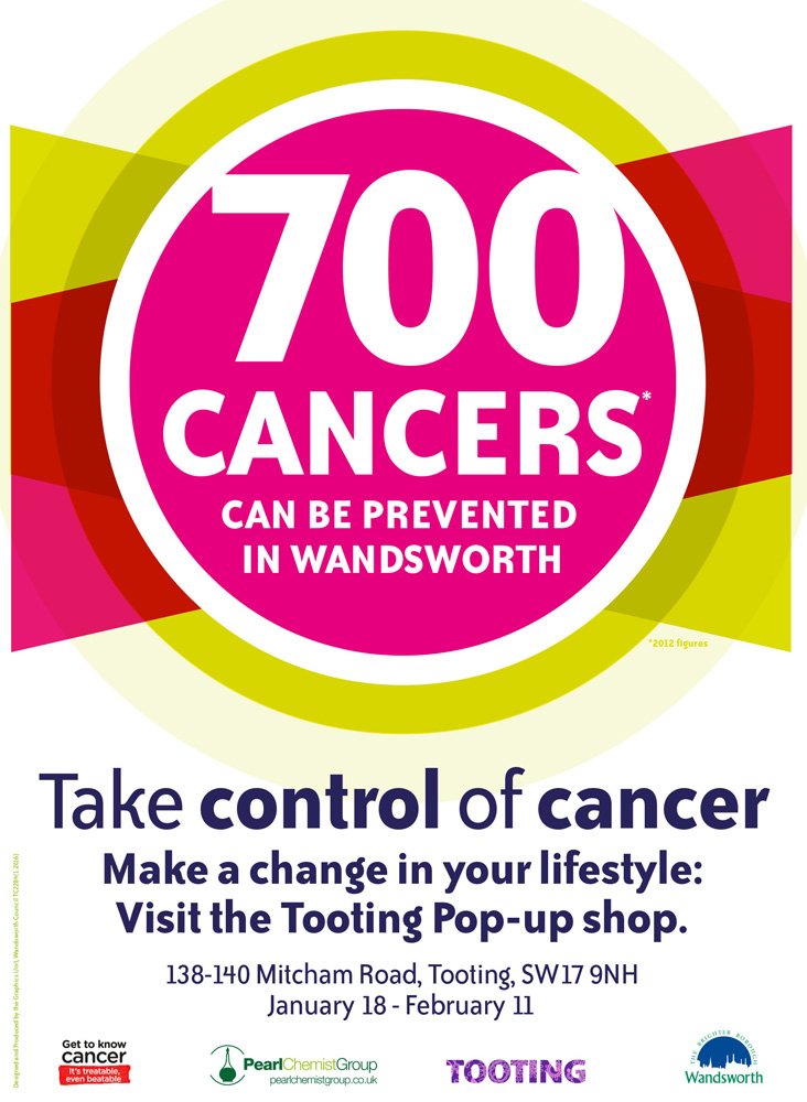 wandbc's tweet photo. Almost 800 people seen & over 100 referred on for more help at Tooting Cancer Pop-up shop. Shop is open until Feb 11 https://t.co/FyYailXT62