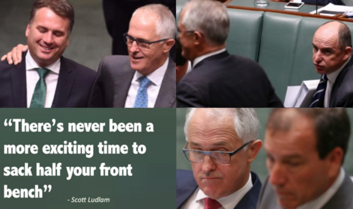 johndory49's tweet photo. "There’s never been a more exciting time to sack half your front bench”
- Scott Ludlam #auspol #RobertGate https://t.co/ryCKv5gSGO