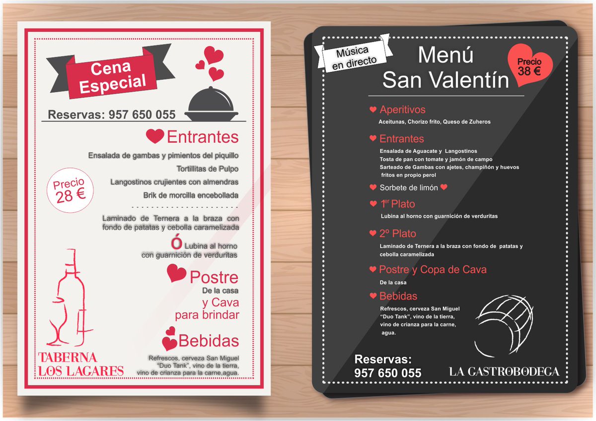 #14FEB en <a href="/TabernaLosLagar/">Taberna Los Lagares</a> o en La Gastrobodega, tú eliges el menú y la compañía. Del resto nos encargamos nosotros