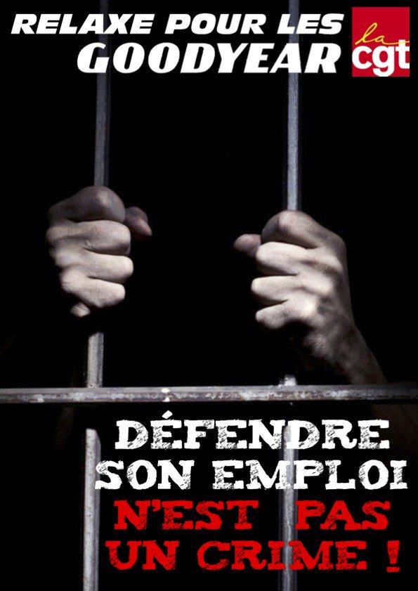 franralle's tweet photo. Criminalizacion europea de las luchas laborales: #8deAirbus y en #Francia los #8deGoodyear no deben ir a la carcel! https://t.co/yE7PsCVLoW
